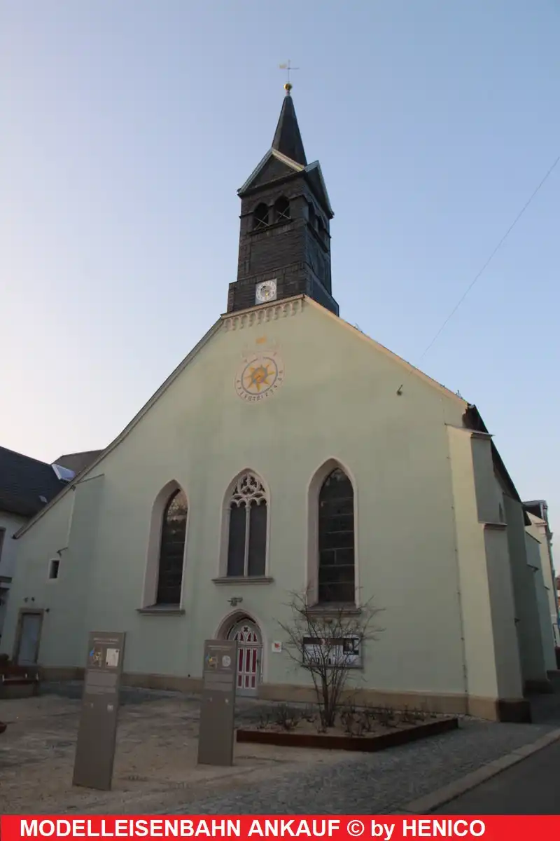 Blick auf die Kirche in Hof in Bayern