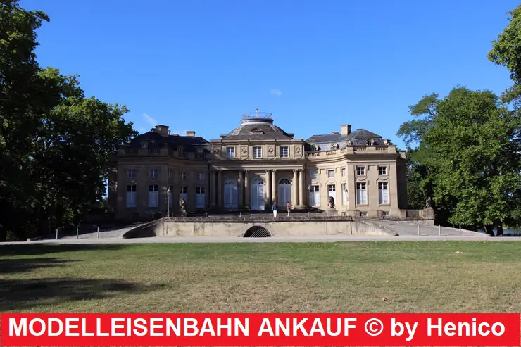 Seeschloss Monrepos in Ludwigsburg – Symbolbild für den Modelleisenbahn-Ankauf vor Ort durch Henico.